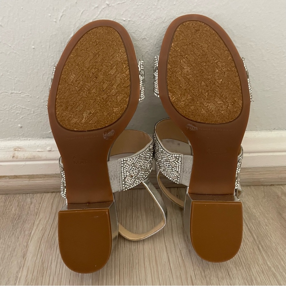 Alex Marie Silver Embellished Sandals - Picture 5 of 8